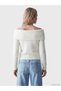 Peak New Season White Boat Neck Women's Knitwear Sweater - 4