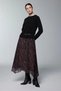 Patterned Black Dress with Belt Detail 0522 - 2