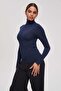 Plain Long-Sleeve High-Neck Top - 4