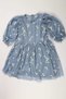 Girls Solid Star-Embellished Dress