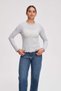 Low-Cut Long-Sleeved Top