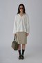 White Corrie V-Neck Long Sleeve T-Shirt - 2