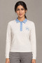 Waist-Length Long-Sleeved Pullover - 2