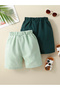 Kids 2-Pack Solid High-Rise Woven Shorts - 2