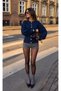 Stone Button Detailed Cowl Neck Stylish Women's Knitwear Cardigan - 2