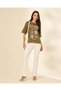 Women Olive La Mer Graphic T-Shirt - 2