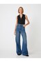 Half Zipper Detailed Polo Collar Sleeveless Knitwear Top - 2
