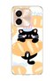 Vivo Y28 Compatible Black Cat Bread Printed Transparent Phone Case