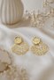 Honeycomb Motif Earrings - 2