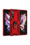 Galaxy Z Fold 3 Case Camera Protector Magnetic Stand Tank Protection - 6