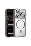 iPhone 17 Pro Max Case with Camera Stand, Magsafe Compatible, Transparent Back, Silicone - 4