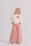 Girl's Selin Sweat 4-8 Years Cream-Pink