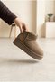 Women's Suede-Look Thick Platform Sole Mini Winter Boots with Fur Inside - 3