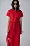 Red Nomi Knitwear Waist Belt - 8