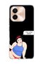 Vivo Y28 Compatible Funny Princess Black Printed Transparent Phone Case