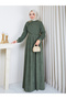 Women's Velvet Tunic Dress with Brooch Detail - 3