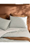 Alida King Size 100% Cotton Ranforce Printed Elastic Sheet Duvet Cover Set - Mint Green - 8