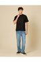 Men Black Plain Suede Finish T-Shirt - 5