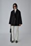 Black Monica Shawl Collar Short Coat - 8