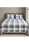 Luxury 3-Piece Turkish Satin Cotton Bedsheet Set – King Size | Ultra Soft, Breathable & Wrinkle-Resistant | Elegant Collection Bedding with 2 Pillowcases (White Blue Abstract, King (U.K. Standard)) - 3