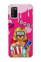 Samsung Galaxy A02S Compatible Blonde Woman Popcorn Printed Transparent Phone Case