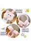 Cute Cat Ear Paw Pink Hello Kitty Patterned Teen Girls' Plush Earmuff Cat Furry Bowknot Winter Ear Warmer Hat Cold-Proof - 2