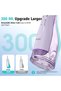 Leominor Water Dental Flosser Pick for Teeth, 300ML Portable Oral Irrigator Upgraded Tank Removable,IPX7 Waterproof, Rechargeable Travel Teeth Cleaner, Professional Electric Flossing Machine(T-Purple) - 6