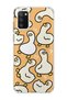 Samsung Galaxy A02S Compatible Cute Duck Orange Printed Transparent Phone Case