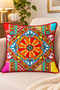 1 Pcs Digital Printed Decorative Double-Sided Colorful Pattern Throw Pillow Cover 42X42 cm