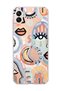 Samsung Galaxy A05 Compatible Abstract Face Eye Printed Transparent Phone Case