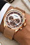 Men's Wristwatch Steel Cord Steel Case Rose-Gold with Bracelet Gift Sdcms1111