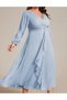 Rochie medie, Albastru - 2