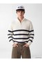 Esvab • Modern & Distinctive Stand Collar Striped Men's Sweater