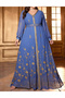 Rochie lunga, Albastru
