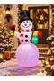 Snowman Inflatable 1.2 Meters Led Lighted Christmas Decoration New Year Ornaments - 3