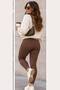 Women's Ribbed High Waist Fleece Lined Gathering-Flexible-Casual-Sports Fitness Pilates Zumba Yoga Leggings - 2