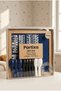 Space Themed Birthday Decoration Mini Set Dark Blue Felt Writing Board with Stand and Balloon Chain - 3