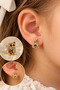 Gold Color Crystal Stone Cute Cat Figured Earrings – Elegant Women's & Children's Earrings