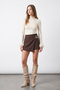 Fur Sleeve Blouse 4593 - Ecru - 2