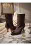 Lace-Trimmed Back-Fastening Boots with a Heel Height of 7 cm - 2