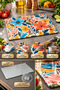 Glass Cutting Board Boho Floral Themed - Glass Cutting Board |   30cm X 40cm - 4