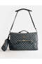 Baby Grey And Black Checkered Nursery Bag