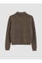 Peak New Season Brown Polo Collar Wool Blend Women's Knit Sweater - 7
