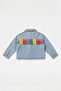 Blue Tasseled Girl's Denim Jacket with Pocket Detail - Circus - 6
