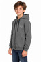 32510-26 Unisex Kids' Hooded Zip-Up Sweatshirt with Kangaroo Pocket and Embroidery Detail, Ages 9-12 - 3