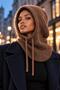 Brown Yumoş Balaclava, Brown Balaclava Hat, Beanie, Neck Warmer, Trendy Yumoş Bearded Balaclava - 5
