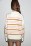 Nanna Women's Oversize Fit Soft Cashmere Crew Neck Thick Knitwear Ecru-Pink-Mustard Sweater - 6