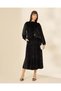 Women Black Velvet A-Line Skirt - 5