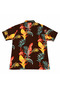 Men's Silk Graphic Short Sleeve Original Fit Casual Shirt, Brown - 3