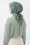 Soft Scarf Mini Floral Patina Green - 2
